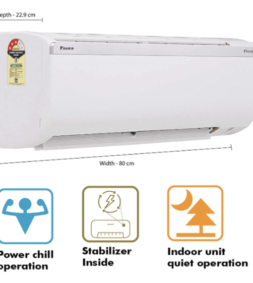 Daikin 1 Ton 3 Star ATKL35U Inverter Split AC (3D Airflow, 100 percent Copper, Hepta Sense, Triple Display, White, 2023 - Image 2